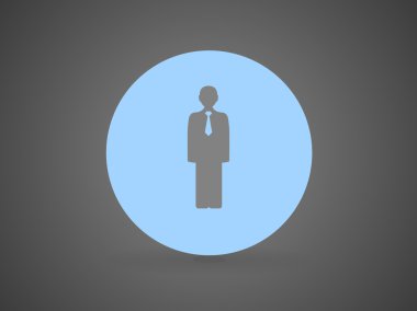 İşadamı düz simgesi