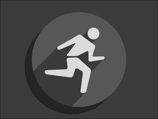 Плоска іконка бігуна — стоковий вектор