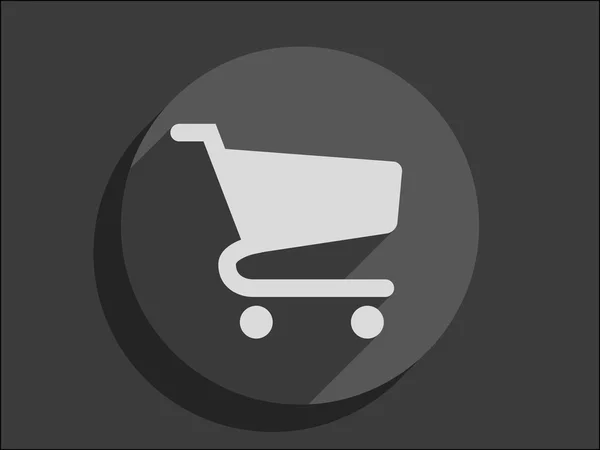 Icono plano del carrito de compras — Vector de stock