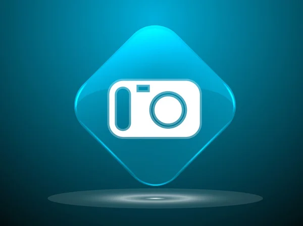 Platte pictogram van een camera — Stockvector