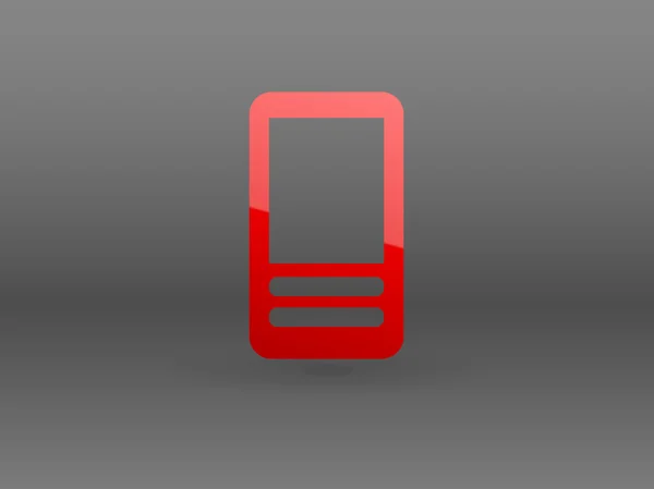 Platte pictogram van cellphone — Stockvector