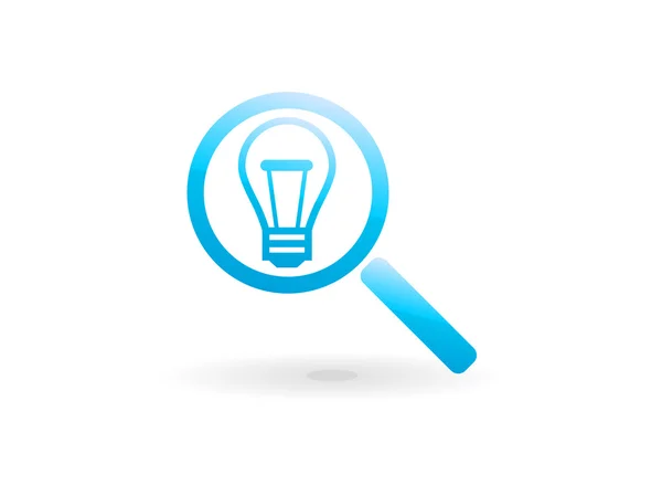 SEO icon with light bulb — Stock Vector