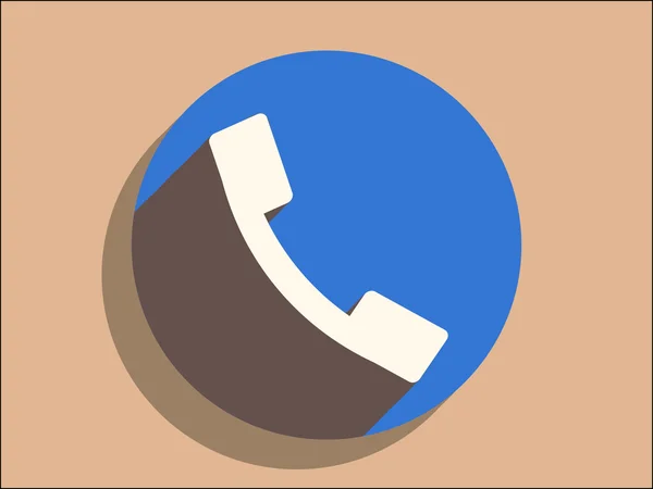 Icono plano de un teléfono — Vector de stock