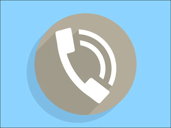 Icono plano de un teléfono — Vector de stock