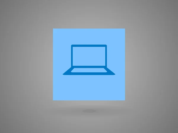 Lapos ikon-ból laptop — Stock Vector