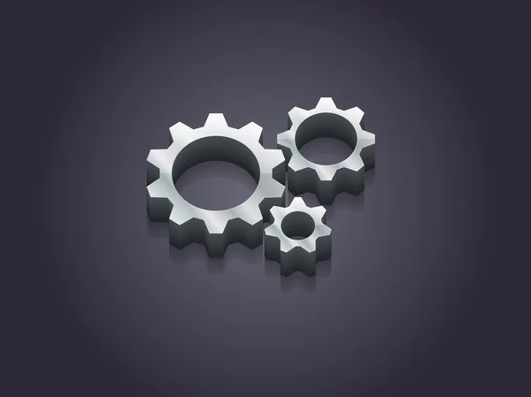 Flat icon of gears — Stock Vector