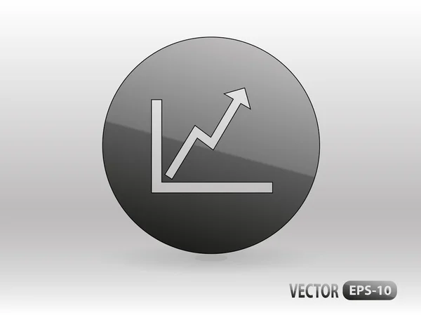 Flat icon of graph — Stock Vector
