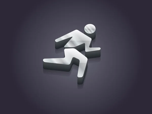 Icono del Hombre Corriendo — Vector de stock