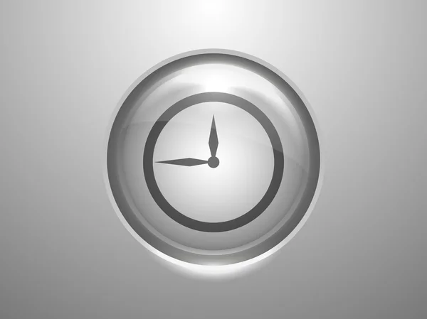 Icono plano del reloj — Vector de stock