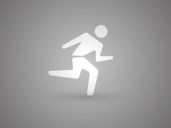 Ícone plano de homem correndo — Vetor de Stock