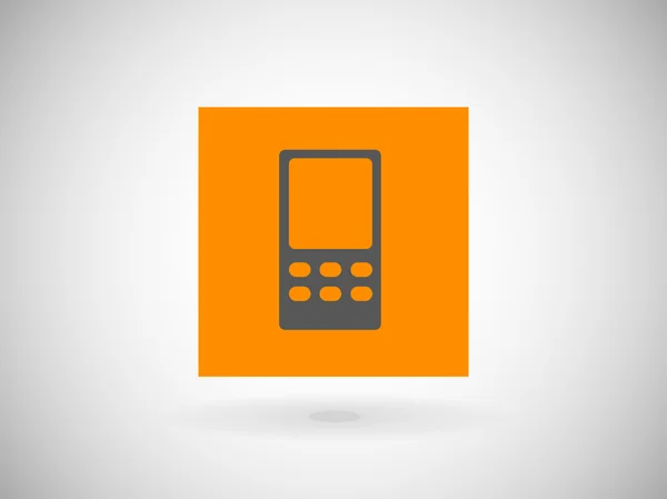 Icono plano del teléfono celular — Vector de stock