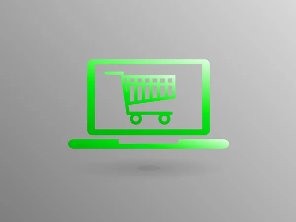 Ícone de compras online — Vetor de Stock