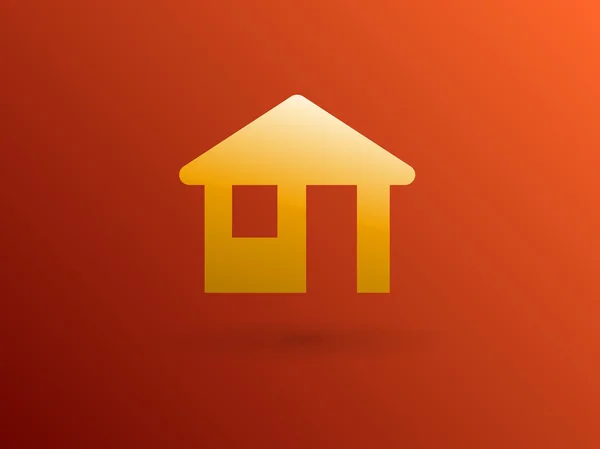 Flad ikon af hjem – Stock-vektor