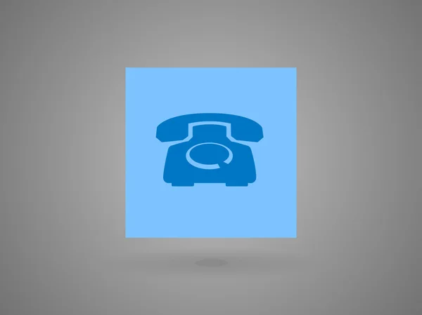 Icono plano de un teléfono — Vector de stock