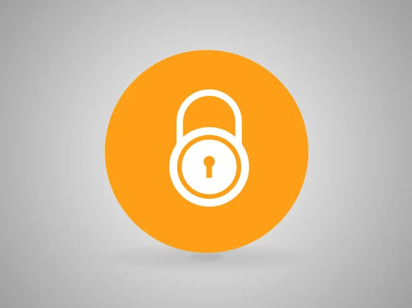 Flat icon of lock — Stock Vector