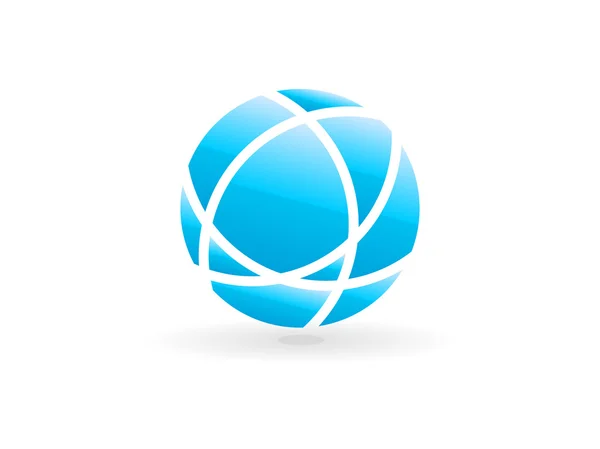 Icono plano del globo — Archivo Imágenes Vectoriales