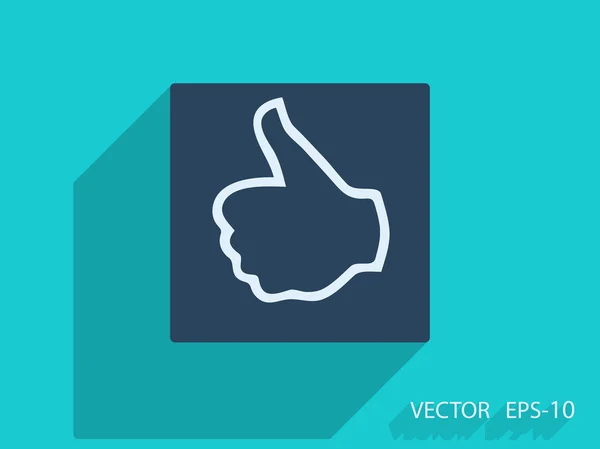 Icono plano de gesto fresco — Vector de stock