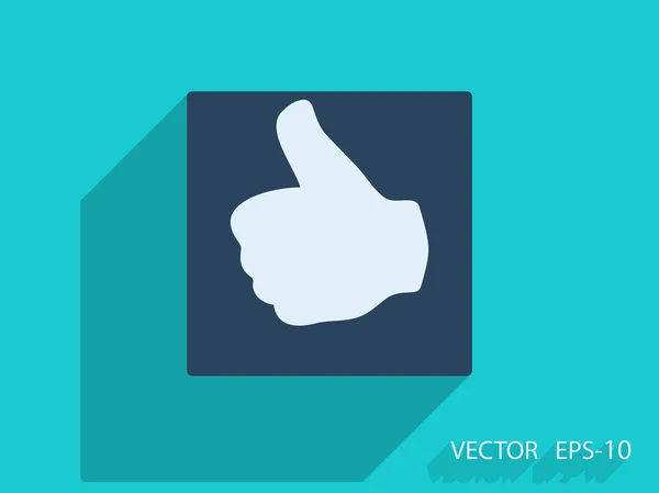 Icono plano de ok — Vector de stock