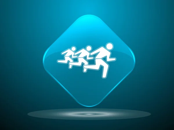 Hombre corriendo icono — Vector de stock