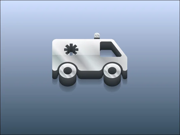 Illustrazione dell'icona dell'ambulanza — Vettoriale Stock