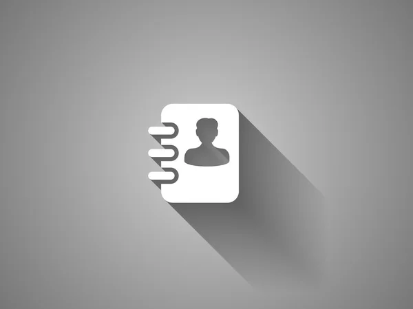 Icône plate du livre de contacts — Image vectorielle