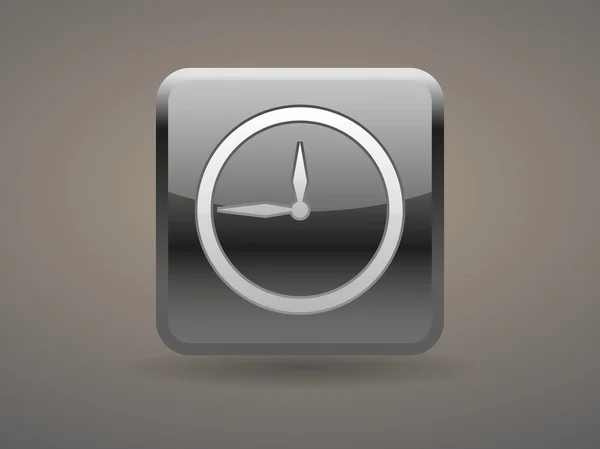 Icono plano del reloj — Vector de stock