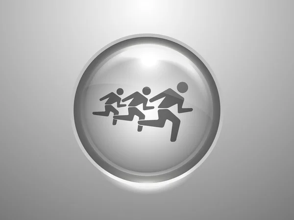 Icon of running men — Stock Vector