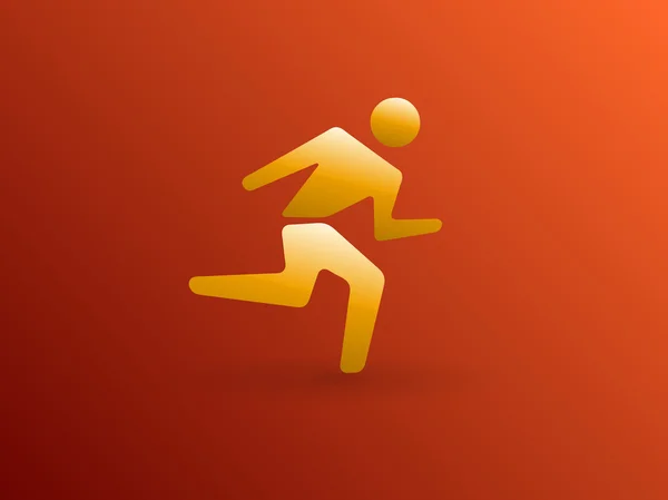 Icono de hombre corriendo — Vector de stock