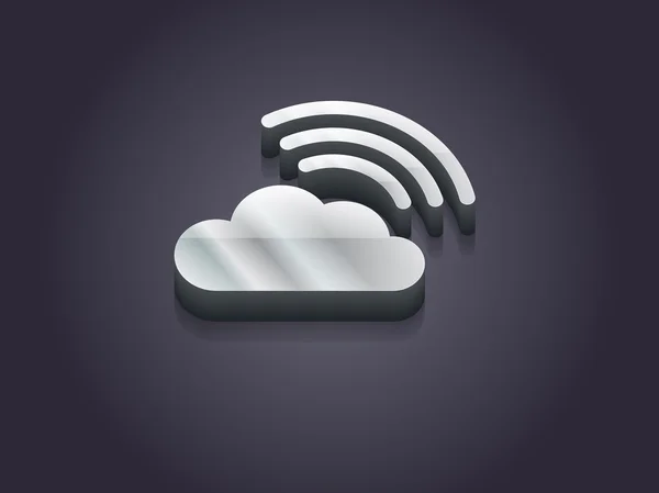 Platte pictogram van wolk — Stockvector