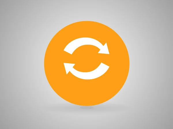 Icono plano de flechas en círculo — Vector de stock