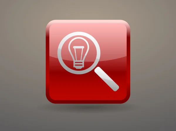 SEO icon with light bulb — Stock Vector