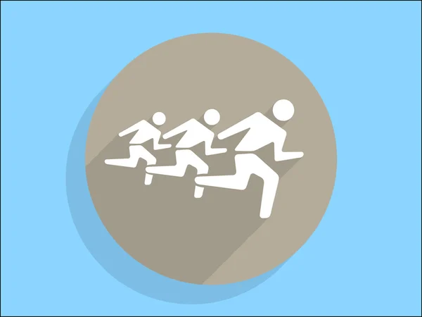 Плоская икона бегущих мужчин — стоковый вектор