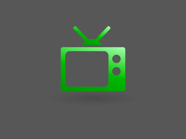 Icône plate de la télévision — Image vectorielle