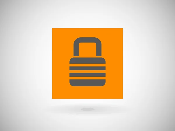 Flat icon of lock — Stock Vector