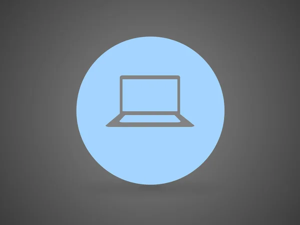 Icona piatta del computer portatile — Vettoriale Stock