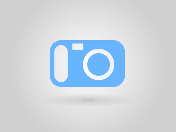 Platte pictogram van een camera — Stockvector