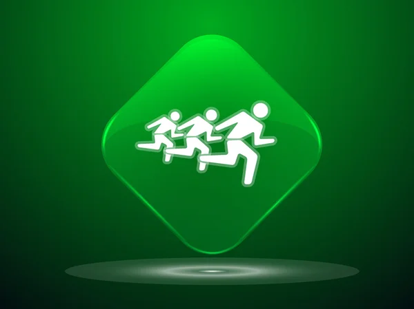 Running men icon — Stock Vector