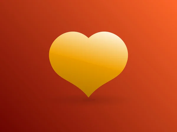 Icono plano del corazón — Vector de stock