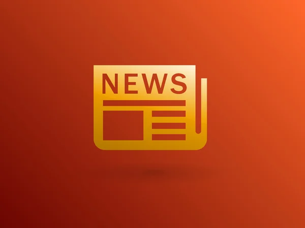 Icono plano de noticias — Vector de stock