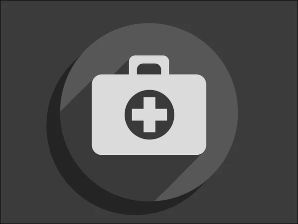 Ploché ikony lékařský kufřík — Stockový vektor
