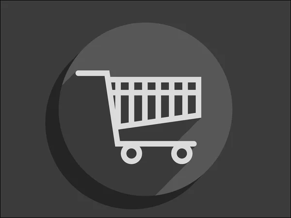 Flat ikonen av shoppind cart — Stock vektor