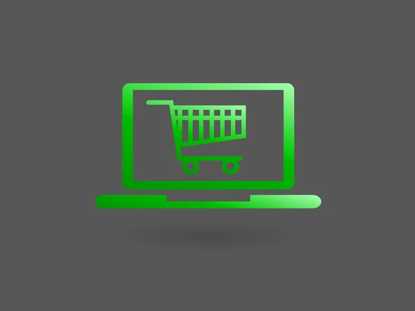 Ícone de compras online — Vetor de Stock