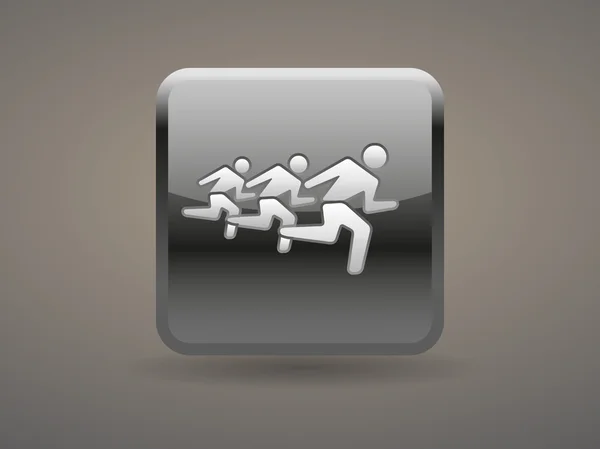 Icono plano de los hombres corriendo — Vector de stock