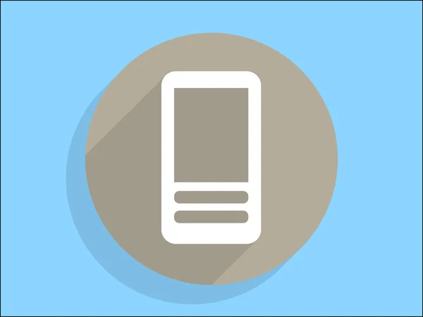 Flat icon of cellphone — Stock Vector