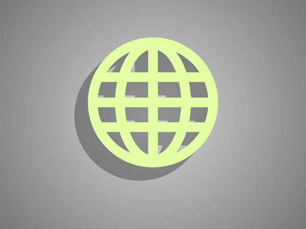 Platte pictogram van globe — Stockvector