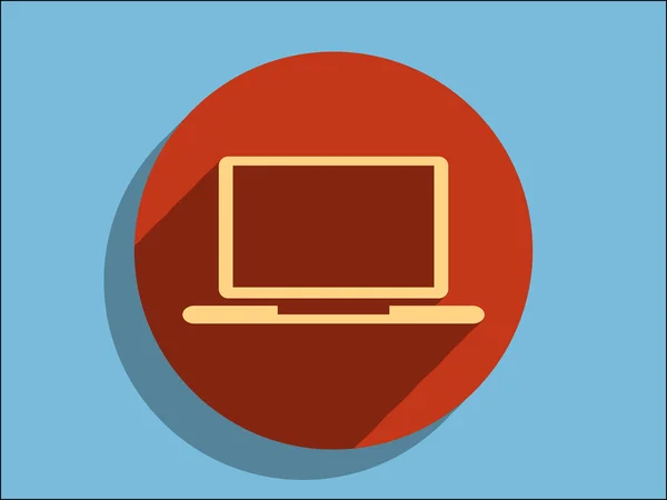 Płaski ikona laptopa — Wektor stockowy