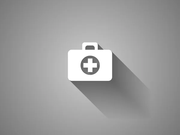 Icône plate d'ambulanse — Image vectorielle