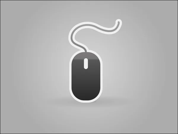 Platte pictogram van muis — Stockvector