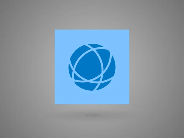 Icono plano del globo — Vector de stock