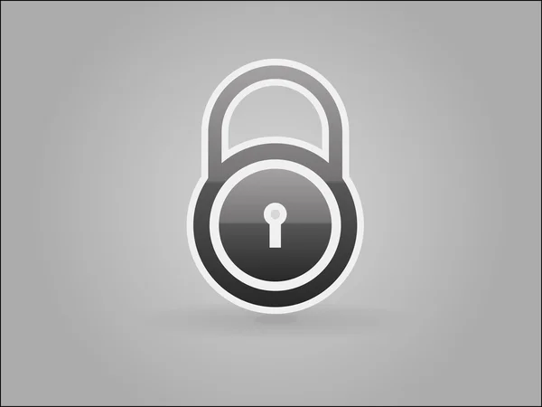 Flat icon of lock — Stock Vector